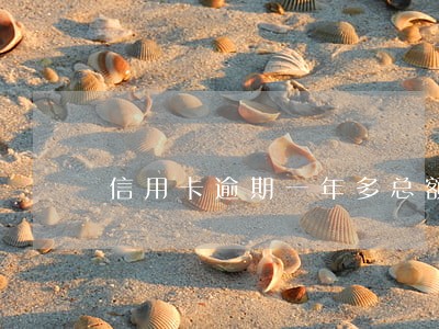 信用卡逾期一年多总额度一万多