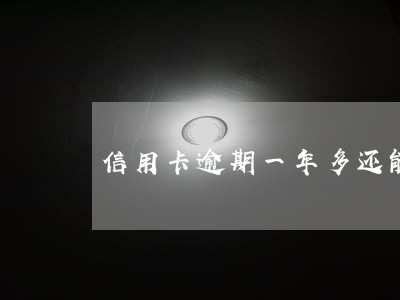 信用卡逾期一年多还能申请贷吗 信用卡逾期一年多还能申请贷吗