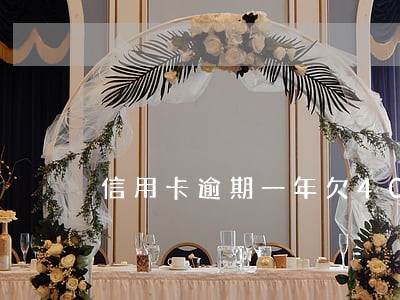 信用卡逾期一年欠4000 信用卡逾期一年欠4000