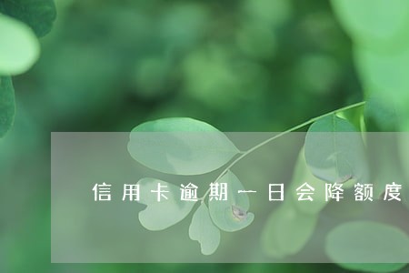 信用卡逾期一日会降额度吗