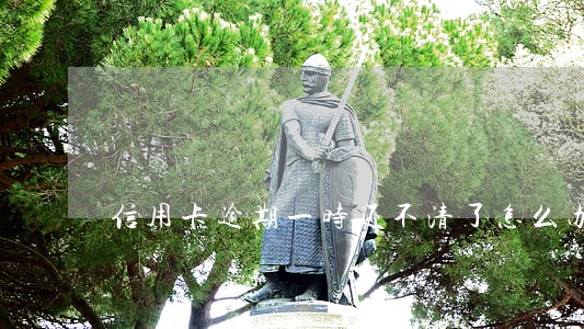 信用卡逾期一时还不清了怎么办 信用卡逾期一时还不清了怎么办