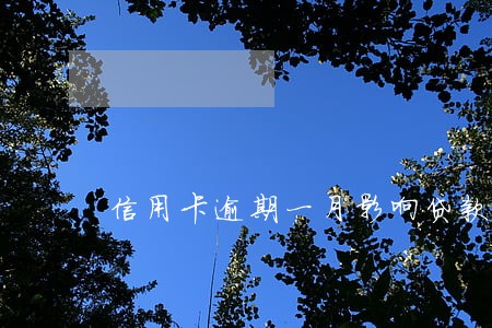 信用卡逾期一月影响贷款吗 信用卡逾期一月影响贷款吗
