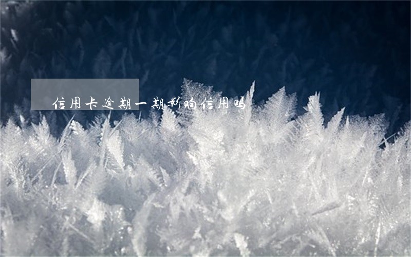 信用卡逾期一期影响信用吗 信用卡逾期一期影响信用吗