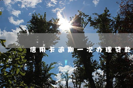 信用卡逾期一次办理贷款利率 信用卡逾期一次办理贷款利率