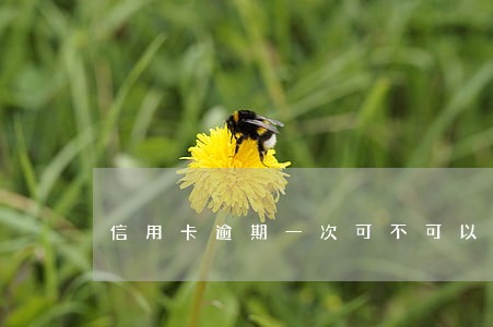 信用卡逾期一次可不可以慢慢还 信用卡逾期一次可不可以慢慢还