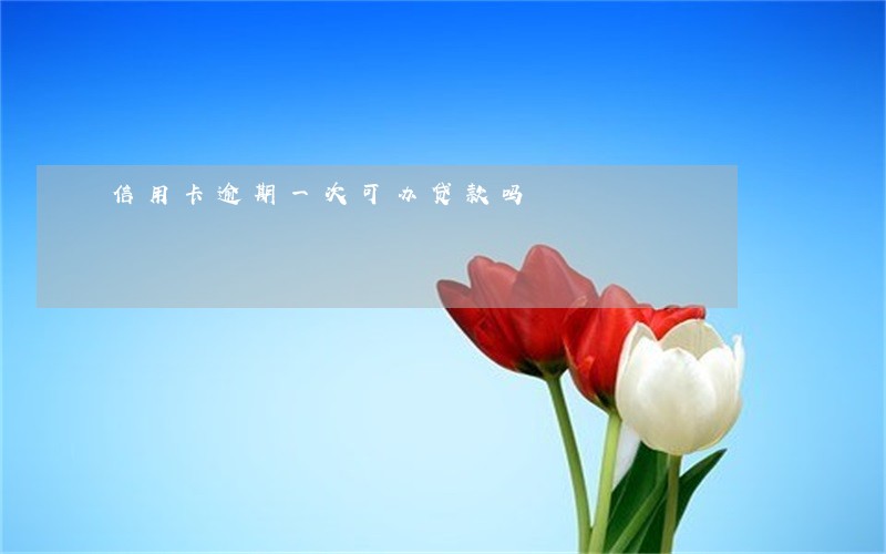 信用卡逾期一次可办贷款吗