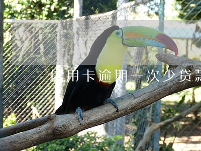 信用卡逾期一次少贷款多少 信用卡逾期一次少贷款多少