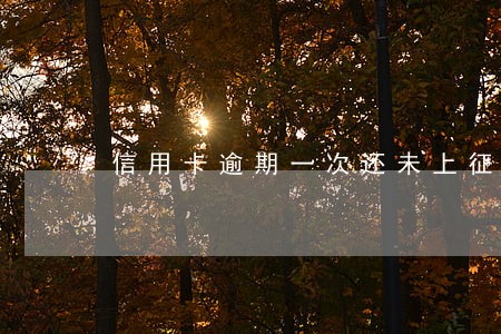 信用卡逾期一次还未上征信