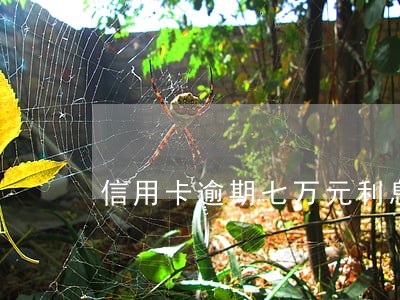 信用卡逾期七万元利息是多少钱 信用卡逾期七万元利息是多少钱