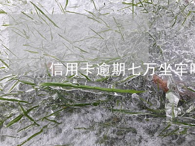 信用卡逾期七万坐牢吗 信用卡逾期七万坐牢吗