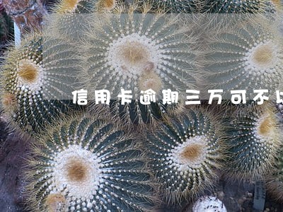 信用卡逾期三万可不以协商 信用卡逾期三万可不以协商