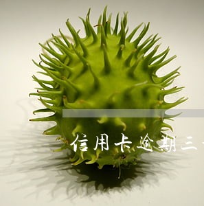 信用卡逾期三个月内还最低还款 信用卡逾期三个月内还最低还款