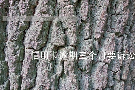 信用卡逾期三个月要诉讼 信用卡逾期三个月要诉讼
