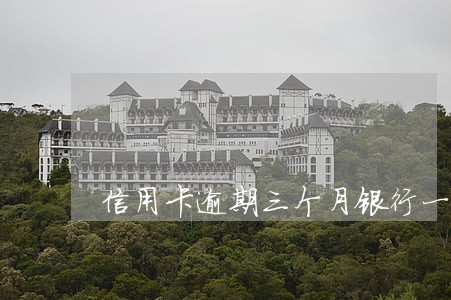 信用卡逾期三个月银行一直催还款 信用卡逾期三个月银行一直催还款