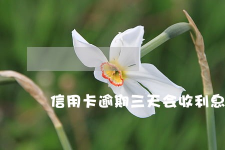 信用卡逾期三天会收利息吗 信用卡逾期三天会收利息吗