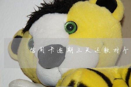 信用卡逾期三天还款对个人有影响
