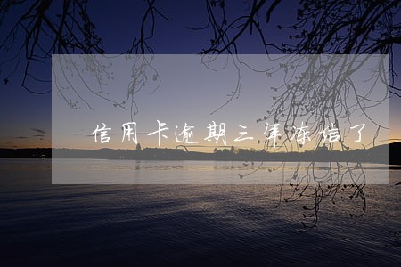 信用卡逾期三年冻结了 信用卡逾期三年冻结了