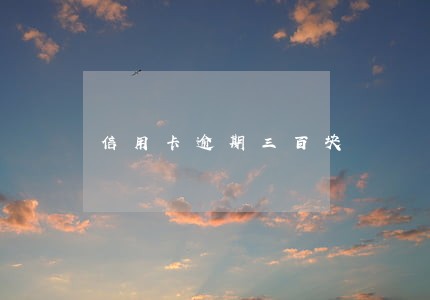 信用卡逾期三百块 信用卡逾期三百块
