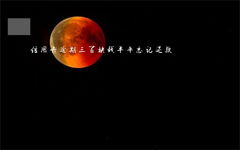 信用卡逾期三百块钱半年忘记还款 信用卡逾期三百块钱半年忘记还款