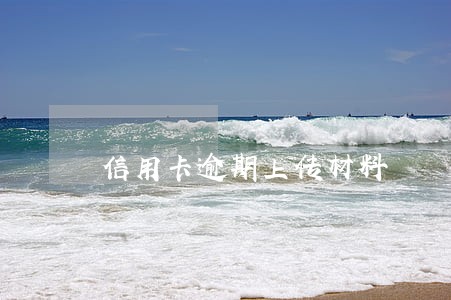 信用卡逾期上传材料 信用卡逾期上传材料