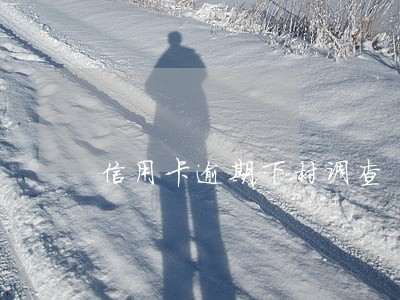 信用卡逾期下村调查 信用卡逾期下村调查