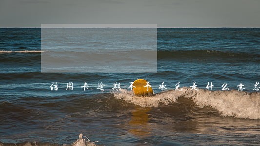 信用卡逾期不予承兑是什么意思 信用卡逾期不予承兑是什么意思