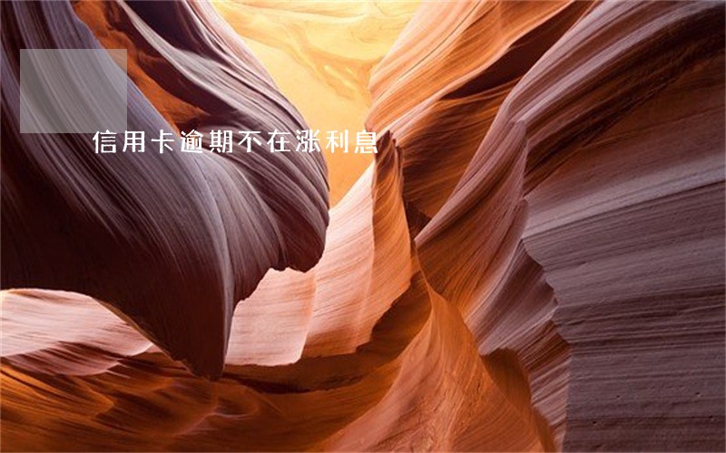 信用卡逾期不在涨利息