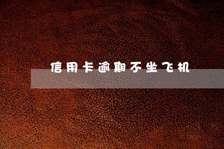 信用卡逾期不坐飞机 信用卡逾期不坐飞机