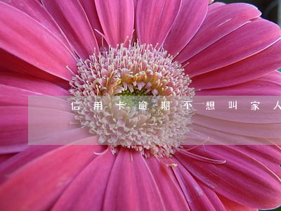 信用卡逾期不想叫家人知道 信用卡逾期不想叫家人知道