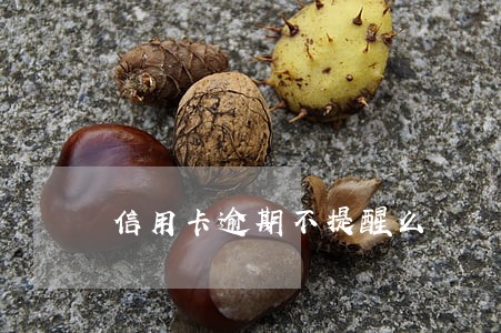 信用卡逾期不提醒么
