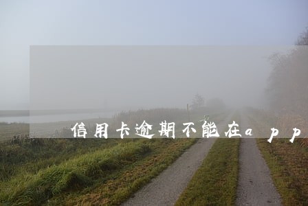 信用卡逾期不能在app还款 信用卡逾期不能在app还款