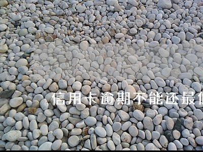 信用卡逾期不能还最低额度 信用卡逾期不能还最低额度