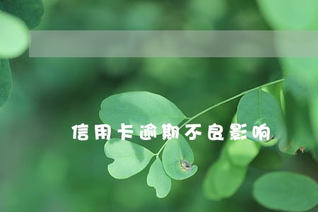 信用卡逾期不良影响 信用卡逾期不良影响