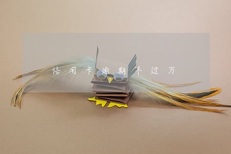 信用卡逾期不过万
