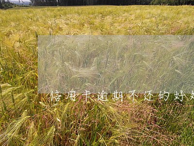 信用卡逾期不还的好处是什么