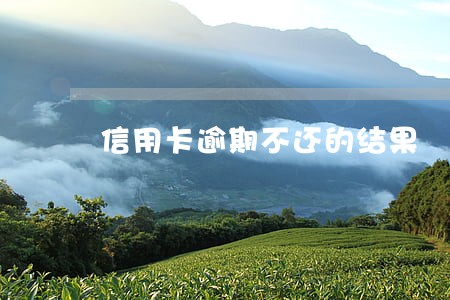 信用卡逾期不还的结果 信用卡逾期不还的结果