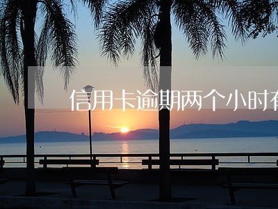 信用卡逾期两个小时有事吗 信用卡逾期两个小时有事吗