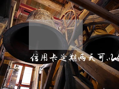 信用卡逾期两天可以供车吗 信用卡逾期两天可以供车吗