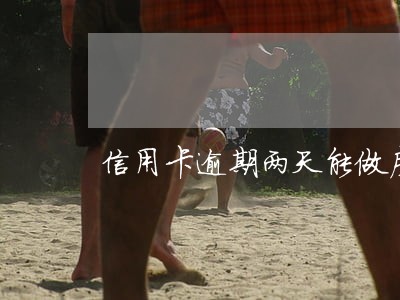 信用卡逾期两天能做房贷吗 信用卡逾期两天能做房贷吗