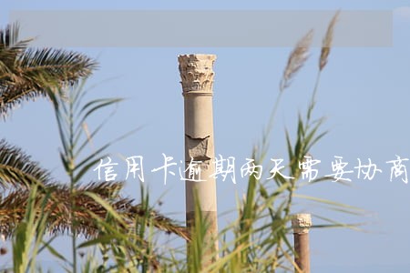 信用卡逾期两天需要协商吗 信用卡逾期两天需要协商吗