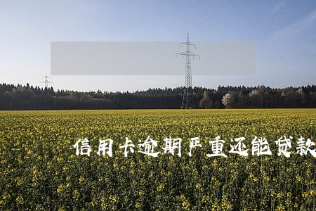 信用卡逾期严重还能贷款不 信用卡逾期严重还能贷款不