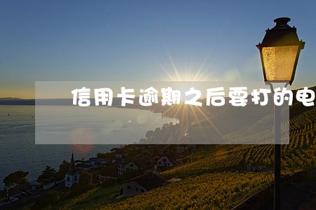 信用卡逾期之后要打的电话 信用卡逾期之后要打的电话
