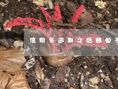 信用卡逾期之后账单不再增加 信用卡逾期之后账单不再增加