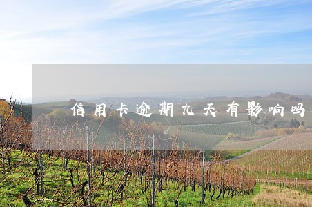 信用卡逾期九天有影响吗 信用卡逾期九天有影响吗