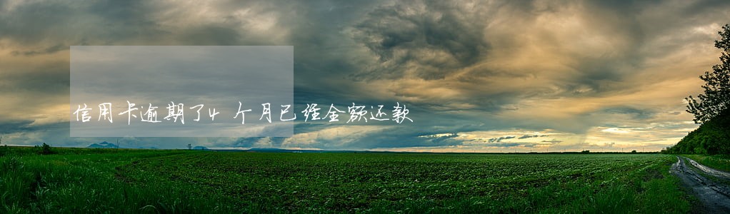 信用卡逾期了4个月已经全额还款