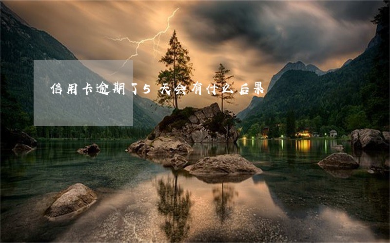 信用卡逾期了5天会有什么后果 信用卡逾期了5天会有什么后果