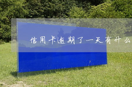 信用卡逾期了一天有什么影响吗 信用卡逾期了一天有什么影响吗