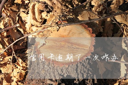 信用卡逾期了一次咋办 信用卡逾期了一次咋办