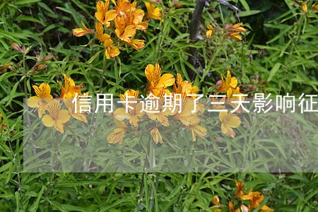 信用卡逾期了三天影响征信吗