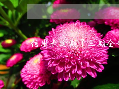 信用卡逾期了三期全部还了还能用吗 信用卡逾期了三期全部还了还能用吗
